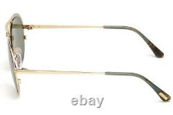 Tom Ford Dashel TF508 Shiny Gold 28N Aviator Metal Sunglasses 55-18-145 FT508