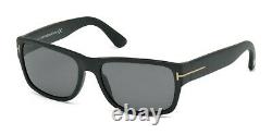 Tom Ford FT0445 02D Sunglasses Matte Black/ Smoke Polarized Lens Authentic