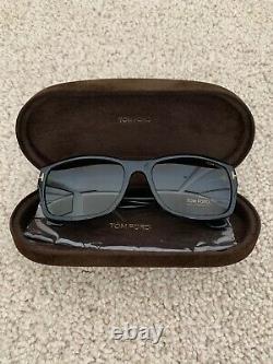 Tom Ford FT0445 Sunglasses Matte Black / Smoke Polarized Lens (Authentic)