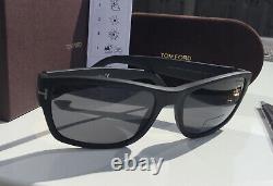 Tom Ford Mason Mens Matte Black Grey Polarized Lens Sunglasses FT0445 S 02D