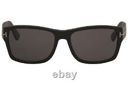 Tom Ford Mason TF445 02D Matte Black Square Polarized Sunglasses Frame 58-18-140