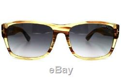 Tom Ford Mason TF445-F 445-F Sunglasses Brown Striped Honey 50B Authentic 59mm
