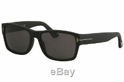 Tom Ford Mason TF445 TF/445 02D Matte Black Rectangle Polarized Sunglasses 58mm