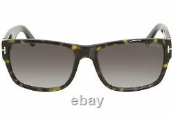 Tom Ford Men's Mason TF445 TF/445 52B Shiny Dark Havana Pilot Sunglasses 58mm