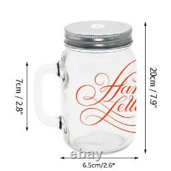 USA 48Pack 12oz Sublimation Transfer Mason Jar Cup Tumbler Frosted Glass
