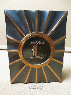 Vintage Art Deco L. E. Mason Co. Bronze Monogram Metal Bookends Letter L (PG1401)
