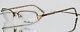 Vintage Eddie Bower Eyeglasses Mason Oak 49-19-140 Hong Kong Gold Semirimless