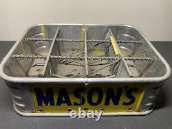 Vintage MASON'S Old Fashioned Root Beer Metal Crate Box Advertising With Bottle
