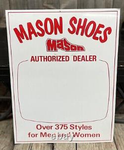 Vintage MASON'S SHOES Store Shop Authorized Dealer Advertising Metal Sign