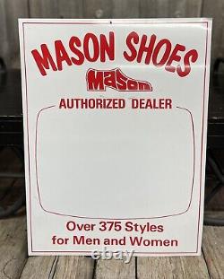 Vintage MASON'S SHOES Store Shop Authorized Dealer Advertising Metal Sign