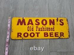 Vintage Mason's Old Fashioned Rootbeer Metal Sign