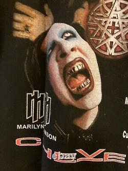 Vintage Ozzfest 2003 Tour Rock T-Shirt Ozzy Osbourne Mens XL Metal Marilyn Mason