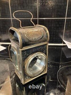 Vintage Shand Mason & Co Metal & Brass Fire Engine Hand Lamp