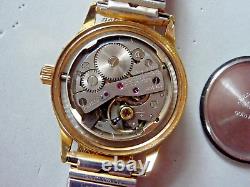 Vintage men's Helbros Invincible 17 jewel wristwatch Masonic Shriners Logo Works