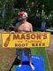 Vintage Old Lg Mason Root Beer Soda Pop Metal Sign With Bottle Graphic 54x18