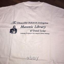 Vtg 90s Free Mason Secret Society T Shirt Sz XL George Washington RARE NWOT